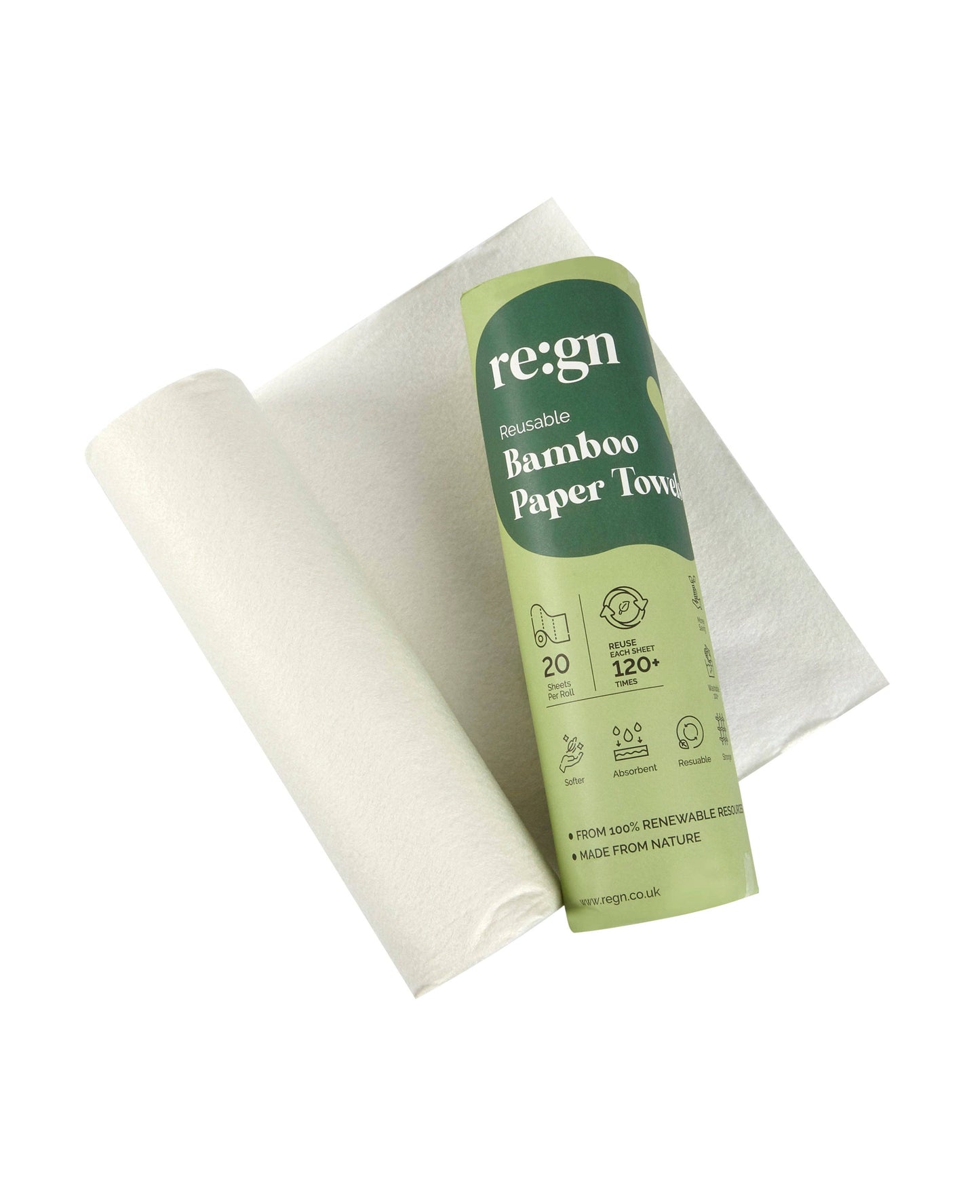 Reusable Paper Towels | Bamboo | Roll of 20