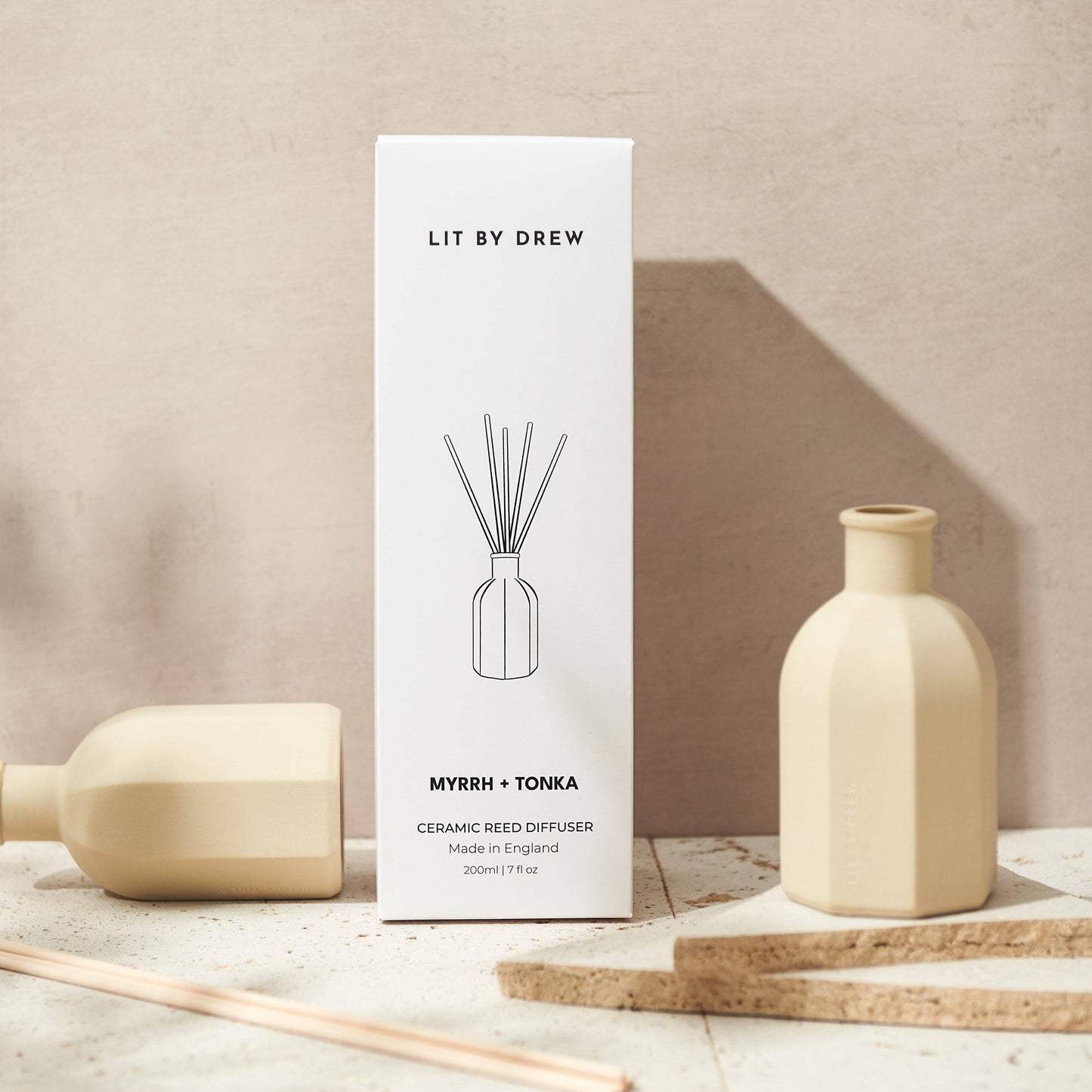 Reed Diffuser | Ceramic | Beige | Myrrh & Tonka