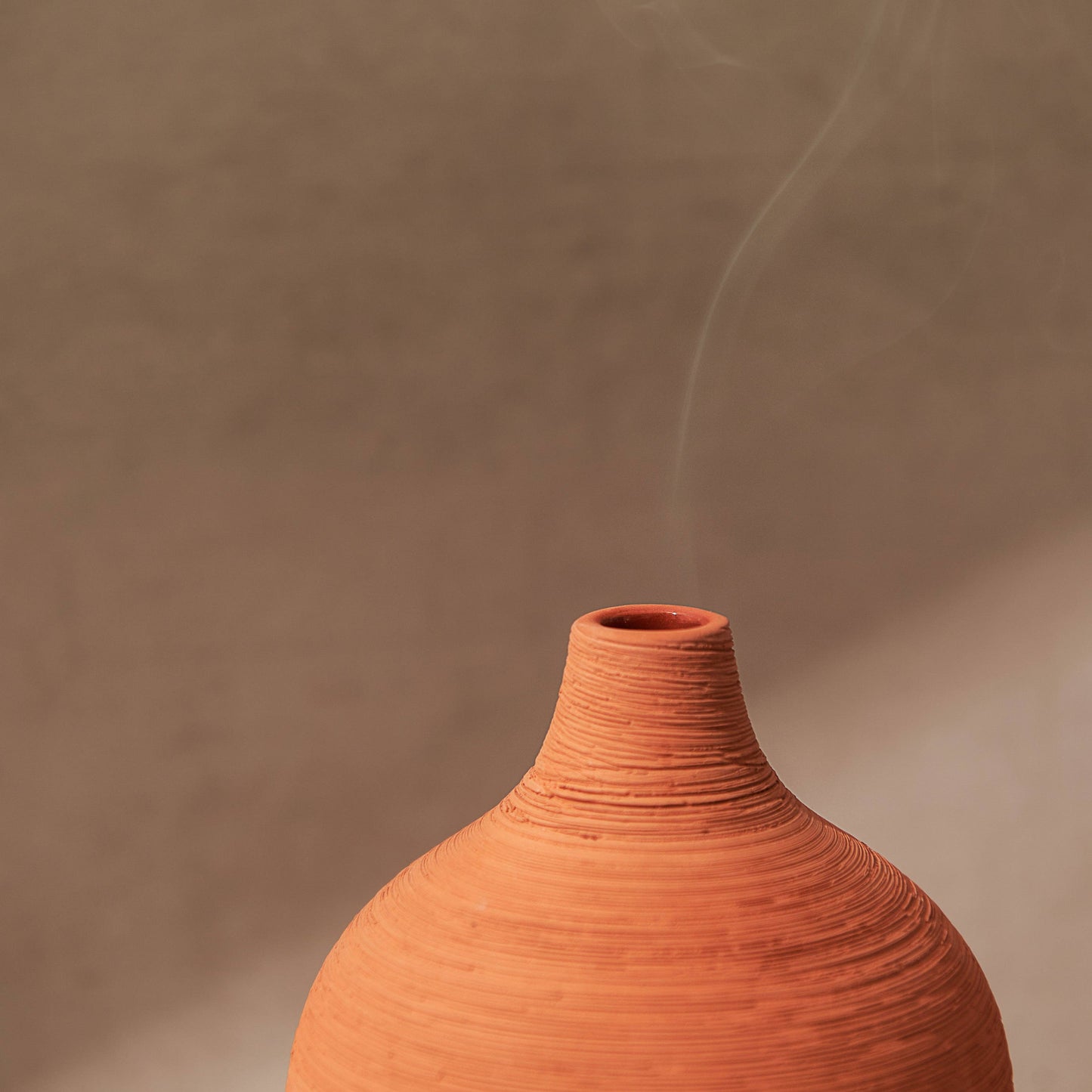 Candle in Textured Terracotta Vessel | Coconut & Rapeseed Wax | Moroccan Amber & Orris Root