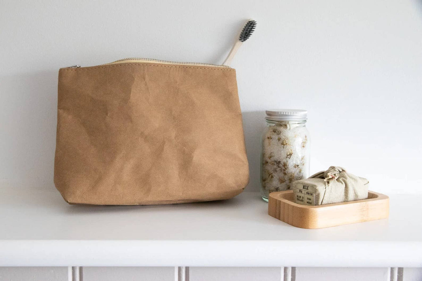 Wash Bag | Kraft Paper Leather