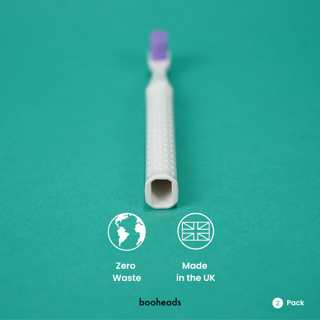 Toothbrush - Biodegradable | Aqua & Purple | Pack of 2