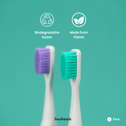 Toothbrush - Biodegradable | Aqua & Purple | Pack of 2