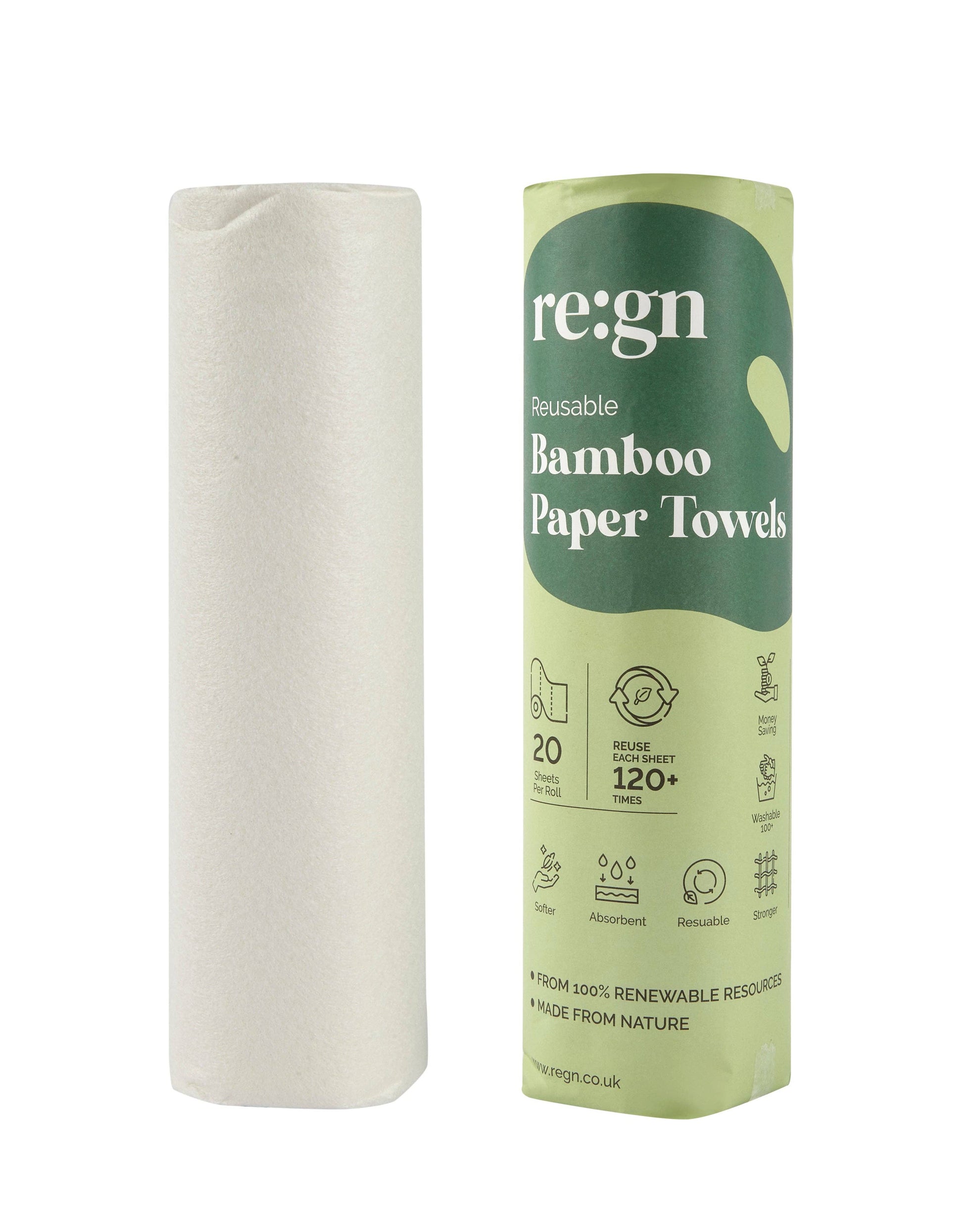 re:gn, Reusable Paper Towels, Bamboo